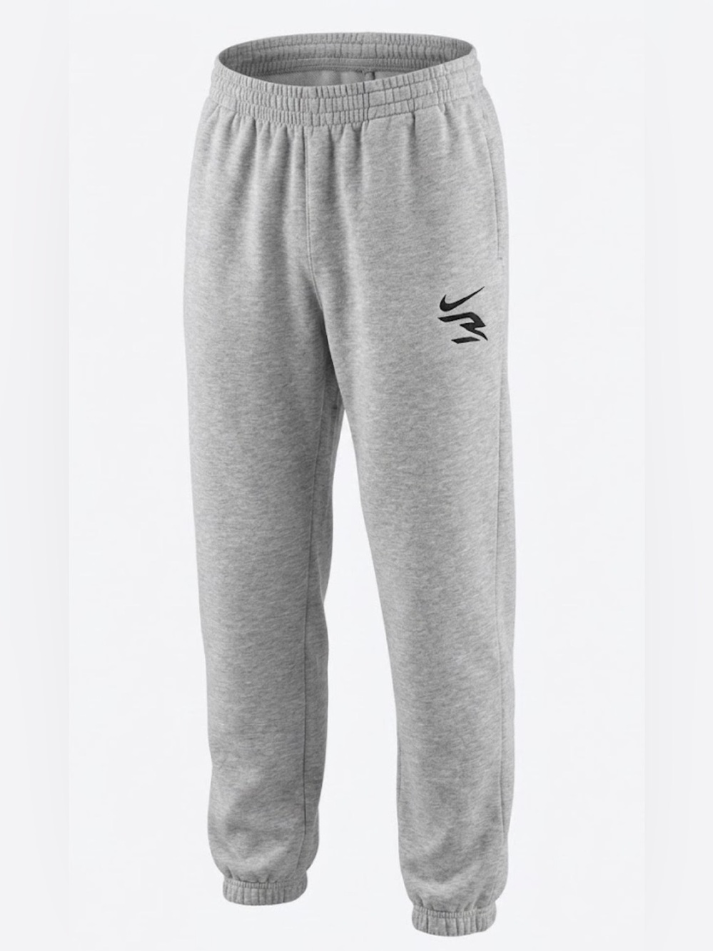 Nike embroidered logo grey fleece jogger sweatpants | size Large